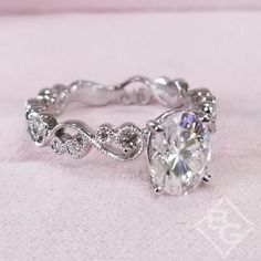 Kirk Kara Angelique Oval Cut Moissanite Center Scroll Work Engagement Ring Work Engagement, Stone Wedding, Oval Diamond Engagement Ring, Scroll Work, Jewelry Appraisal, Engagement Rings Platinum, Dream Engagement Rings, Beautiful Engagement Rings, Engagement Rings Oval