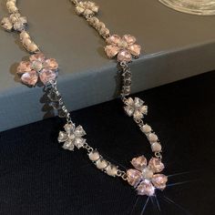 Product Information: Material: alloy Pattern: plant flowers Style: Japan and South Korea Color: Pink Size: 36.7+6cm Packing list: Necklace X1PCS European Women, Luxury Flowers, Fashion Lighting, Flower Fashion, Dress Size Chart, Flower Necklace, Cut And Style, Picture Gallery, Packing List