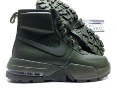 Nike Boot, Nike High-top Work Boots For Streetwear, Nike High-top Hiking Boots For Streetwear, Nike Boots Mens, Green Nike Air Max High-top Sneakers For Streetwear, Functional Green Gore-tex Boots, Nike Military Boots, Khaki Boots, Cargo Khaki