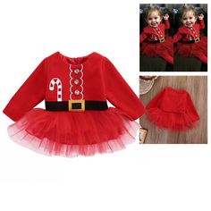 My First Christmas Newborn Baby Girl Princess Tutu Dress Kids Xmas Party Costume Long Sleeve Christmas Dress For Dress-up, Cute Long Sleeve Holiday Dress For Festive Occasion, Long Sleeve Holiday Dress For Christmas, Cute Long Sleeve Festive Holiday Dress, Cute Christmas Princess Dress For Holiday, Cute Christmas Princess Dress For Party, Cute Christmas Party Princess Dress, Christmas Long Sleeve Princess Dress, Cute Christmas Princess Dress For Festive Occasion