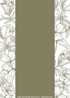 an image of flowers on a brown and white background with the words free printable templates