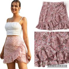 This Listing Was Created For A Live Posh Show! Please Feel Free To Reach Out Before Or After The Show If Interested As Well! **Model Photos Are For Style Only, The Print Avail Is On My Photos** Floral Ruffle, Ditsy Floral, Model Photos, Ruffle Trim, Tulips, Pink Blue, Pink Ladies, Mini Skirt, Womens Skirt