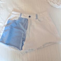 New, Never Worn! Super Cute And Light Denim Light Denim, Cream White, Denim Shorts, Super Cute, Womens Sizes, Womens Shorts, Cream, Women Shopping, White