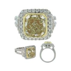 Looking for similar items? www.best-rings.com Find many great new & used options and get the best deals for Fancy Yellow GIA 6.50 Carat Cushion Cut Diamond Engagement Ring in 18k Gold at the best online prices at eBay! Free shipping for many products! Luxury Gia Certified Cluster Ring In Yellow Gold, Luxury Gia Certified Yellow Gold Cluster Ring, Elegant Yellow Ring With Center Stone, Elegant Yellow Rings With Diamond Accents, Elegant Gia Certified Yellow Gold Halo Ring, Gia Certified Luxury Yellow Gold Halo Ring, Luxury Yellow Gold Gia Certified Halo Ring, Luxury Yellow Gold Halo Ring With Center Stone, Luxury Gia Certified Yellow Gold Halo Ring