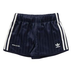 Shop (WMNS) adidas Originals x Sporty & Rich Shorts 'Navy' IN5253 at KICKS CREW — your go-to for authentic, stylish sneakers. Whether for fashion, performance, or collection, find your perfect pair with us. Looks Adidas, Image Swag, Fashion Performance, Adidas Shorts, Sporty And Rich, Adidas X, Mode Inspo, Stylish Sneakers, Mode Inspiration