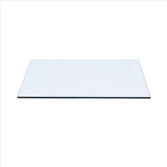 a white glass table top on a white background with clipping for text or image