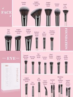 Free Returns ✓ Free Shipping✓. MAANGE 25pcs Professional Makeup Brush Set With Carrying Case,Makeup Tools With Soft Fiber For Easy Carrying,Foundation Brush,Eye Shadow Brush,Eyebrow Brush,Brush Set For Travel- Brushes Sets at SHEIN. Makeup Artist Beginner, Makeup Artist List, What Brushes To Use For Makeup, What Makeup Products Do I Need, Best Makeup Products For Beginners, Makeup Brush Uses, Makeup Brush Sets, Eyeliner Application, Eyeliner Techniques