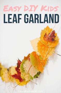 Leaf Garland Diy, Leaf Crafts For Kids, Diy Leaf Garland, Crafts For Fall, Horticultural Therapy, Diy Leaf, Leaf Craft, Autumn Leaves Craft, Leaf Projects