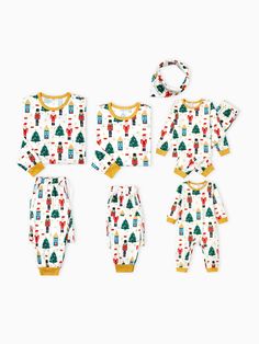 Nutcracker Pattern, Nutcracker Design, Opening Presents, Last Holiday, Printed Pajama, Baby Size Chart, Family Christmas Party, Christmas Jammies, Comfortable Pajamas