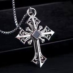 Men Women CZ Silver Cross Pendant Necklace Christian Religious Jewelry Chain 24" | eBay Elegant Metal Cross Necklace With Adjustable Chain, Metal Cross Pendant Necklace With Adjustable Chain, Metal Cross Jewelry With Adjustable Chain, Metal Clavicle Chain Necklace With Cross Pendant, Elegant Metal Cross Pendant Necklace, Metal Chain Cross Necklace, Elegant Metal Cross Necklace With Clavicle Chain, Metal Cross Clavicle Chain Jewelry, Gothic Chain Jewelry As A Gift