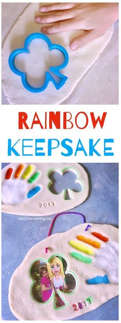 rainbow keepsake is an easy activity for kids to do with their hands and fingers