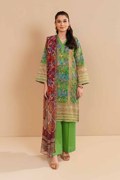 Nishat Linen 3 Piece - Digital Printed Suit -42301868 Ramadan Summer Edition Nishat Linen, Printed Suit, Summer Lawn, Anarkali Dress, Suit Fabric, Pakistani Outfits, Anarkali, Ramadan, 3 Piece