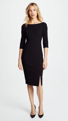 Black Halo Marissa Sheath Dress | SHOPBOP Sheath Dresses Work, Black Work Dresses, Different Types Of Dresses, Black Halo Dress, Amal Clooney, Wear To Work Dress, Black Dress Outfits, Black Halo, Black Sheath Dress