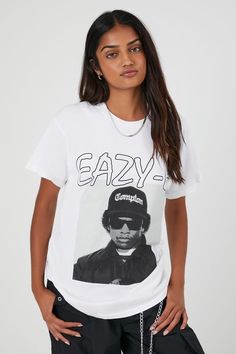 Eazy-E Oversized Graphic Tee Graphic Tee Outfits, Oversized Graphic Tee, Knit Tees, Forever 21, Knit Jersey, Fitness Models, Comfort Fit, Short Sleeves, Graphic Tees