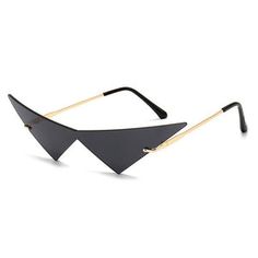 Vintage Futuristic Rimless Polarized Sun Glasses – TheSciFi.Net Triangle Sunglasses, Futuristic Sunglasses, Clear Ocean, Subtle Cat Eye, Golden Tea, Cat Moon, Sunglasses Women Fashion, Sunglasses Style, Rimless Sunglasses