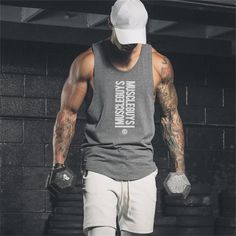 Mens Workout Tank Tops, Stringer Tank Top, Gym Wear Men, Fitness Tank Top, Body Building Men, Gym Tank Tops, Mens Workout Clothes, Muscular Men