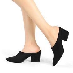 Add stylish footwear to your look with heeled mules by Allegra K. A backless style creates the slip-on design and these chunky-block heels finish the look. It is perfect to pair them with skirts or jeans for a variety of occasions. Please note that color may vary slightly according to the settings. It is stylish and you can pair these cute mules with all types of clothing. Good options for parties, sweet dating, shopping, festivals, banquets, office outfits, casual wear, and daily outfits. Office Outfits Casual, Block Heel Mules, Heeled Mule, Stylish Footwear, Best Walking Shoes, Womens Chunky Heels, Chunky Block Heels, Womens Slides, Shoes Heels Pumps