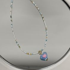 Material: Imitation pearl Color: Blue, Yellow, Purple, Pink Fashion Element: Love Heart/Heart Shape Style: Korean Korean Style Violet Rose, Sweet Necklace, Love Pendant, Yellow Purple, Style Korean, Pearl Color, Watch Necklace, Pink Fashion, Ring Bracelet