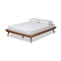 Baxton Studio Karine Mid-Century Modern Walnut Brown Finished Wood Full Size Platform Bed Frame FredCo Queen Bed Dimensions, King Platform Bed Frame, Queen Platform Bed Frame, King Size Platform Bed, Studio Bed, Diy Platform Bed, Modern Bed Frame, Wood Platform Bed Frame, Full Size Platform Bed