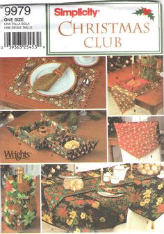 the christmas table cloth pattern is featured in this catalog