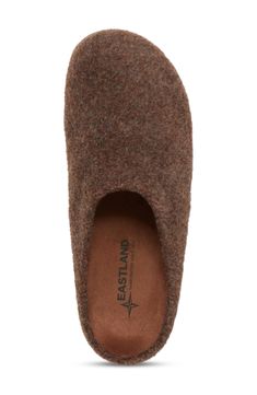 Slip into this cozy wool clog cushioned by a memory foam footbed with soft fabric lining and an indoor-outdoor sole. 1 1/4" heel Round toe Brushed wool upper Slip-on style Memory foam cushioned insole Indoor/outdoor sole Wool upper/textile lining/EVA sole Imported Wool Clogs, Hair Clothes, Eva Sole, Womens Clogs, Slide Slipper, Earth Tones, Soft Fabric, Nordstrom Rack, Soft Fabrics