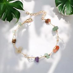 This colorful stone bead bracelet is a real eye-catcher and brings joy to any look. It is made of hand-picked, natural stone beads in vibrant colors. Each bead tells its own story and gives the bracelet an individual touch. The different surface structures of the stones provide an interesting feel and reflect the light in a fascinating way. Whether as a cheerful accessory for everyday life or as a special highlight for festive occasions - this bracelet is versatile and suits every style. Wear it Casual Crystal Bracelet With Natural Stones For Gift, Casual Crystal Bracelet With Natural Stones As A Gift, Casual Natural Stone Crystal Bracelet As Gift, Trendy Beaded Bracelets With Natural Stones For Gift, Bohemian Crystal Bracelet With Round Beads As Gift, Bohemian Agate Crystal Bracelet With Gemstone Beads, Bohemian Agate Gemstone Beads Crystal Bracelet, Handmade Bohemian Bracelets With Mineral Crystal, Bohemian Agate Beaded Bracelets With Stones