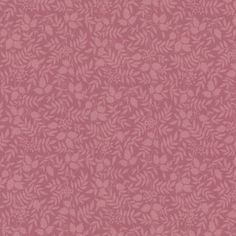 a pink background with leaves on it