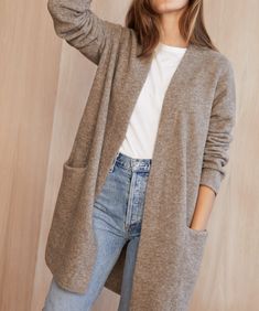 Sweater Coat - Oatmeal | Jenni Kayne Half Sweater, Womens Sweater Coats, Taupe Sweater, Jenni Kayne, Sweater Coat, Inspiration Mode, Sweater Coats, Autumn Winter Fashion, Work Outfit