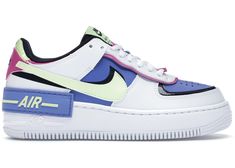 Buy and sell authentic Nike shoes on StockX including the Nike Air Force 1 Shadow White Sapphire Barely Volt (W) and thousands of other sneakers with price data and release dates. Cool Air Force 1, Air Force 1 Outfits, Nike Air Force 1 White, Neon Shoes, Air Force 1 White, Air Force Shoes, Nike Air Force 1 Shadow, Air Force 1 Shadow, My Aura