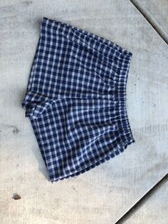 Blue Plaid Shorts. Great to wear for your next festival. Super cute summer shorts. Super cute and really comfy shorts. Made from cotton shirting with an elastic waist band. Great gift for a birthday, holiday or even a treat for yourself. All of my shorts are made to order so if you have a special request you can leave me a note with your order telling me your exact size specifications. If you don't see your size, if you need the shorts bigger or smaller just tell me and I can make it whatever si Blue Short Boxer Briefs For Beach, Casual Blue Boxer Briefs For Beach Season, Blue Short Boxer Briefs For Vacation, Beachwear Bottoms With Built-in Shorts, Cotton Beachwear Bottoms With Built-in Shorts, Summer Loungewear Shorts, Summer Cotton Boxer Briefs For Loungewear, Casual Blue Boxer Briefs For Summer, Blue Cotton Short Boxer Briefs