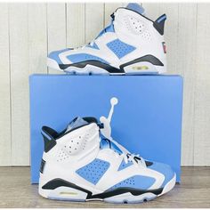 New Nike Air Jordan 6 Retro Unc White University Blue Ct8529-410 Mens Size 10. Jordan Golf, Nike Jordan 1 Mid, Air Jordan Retro 13, Jordans Retro, Jordan Retro 12, Jordan Retro 11, Air Jordan 6 Retro, Nike Air Jordan 6, Jordan 6 Retro