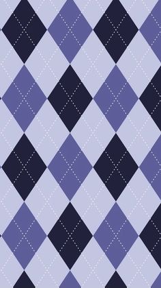 a blue and black checkered pattern with white stitching on the bottom half of it