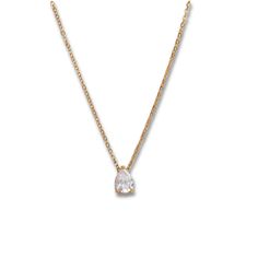 This dainty Joy Teardrop necklace is an everyday piece for a touch of elegance. This necklace adorns your neckline beautifully alone, or can be worn layered. 18k Gold plated Stainless steel Water and tarnish-resistant 18in Elegant Teardrop Solitaire Necklace With Delicate Chain, Elegant Gold Solitaire Teardrop Necklace, Classic Drop Necklace With Delicate Teardrop Pendant, Classic Gold Plated Teardrop Necklace, Everyday Teardrop Gold Plated Necklace, Classic Drop Necklace With Delicate Chain Pendant, Everyday Gold Plated Teardrop Necklace, Delicate Gold Teardrop Solitaire Necklace, Gold Pear-shaped Necklaces With Delicate Chain