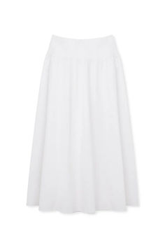 Gathered Maxi Cotton Skirt Flowy Gathered Maxi Skirt For Summer, Summer Flowy Gathered Maxi Skirt, Spring Maxi Length Gathered Skirt, White Lined Maxi Dress, White Maxi Length Bottoms For Spring, Voluminous Ruffled Maxi Skirt For Summer, Summer Maxi Dress With Voluminous Flared Skirt, Relaxed Gathered Maxi Skirt For Summer, White Maxi Length Lined Skirt