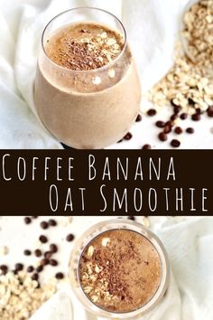 Coffee Banana Oat Smoothie Coffee Banana Smoothie, بذور الشيا, Banana Smoothie Healthy, Banana Fiber, Healthy Breakfast On The Go, Recipe Banana