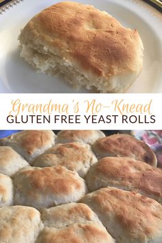 grandma's gluten free rolls on a plate