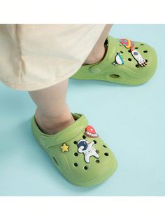 [BREATHABLE] - There are air holes on both sides of the vamp and shoes to make children's feet feel more comfortable in hot summer, and reduce peculiar smell. The garden clog have good air permeability and can be worn safely in rainy days, so that children can come into contact with nature.[NON SLIP SOLE] - Soft and lightweight EVA sole, rebound and decompression, and the design of bear claw shape. The tire antiskid texture of the sole can grasp the floor well, and the EVA sole is durable and so Playful Plastic Slip-on Sandals, Spring Beach Clogs With Slip-resistant Design, Spring Beach Clogs With Slip-resistant Soles, Playful Non-slip Slip-on Clogs, Beach Non-slip Sandals With Eva Foam, Beach Sandals With Non-slip Eva Foam, Summer Plastic Non-slip Clogs, Summer Non-slip Plastic Clogs, Summer Eva Foam Closed Toe Sandals