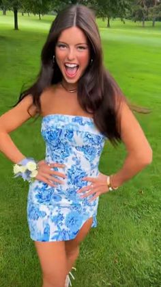 Homecoming Dresses With Tail, Dresses With Straps, Stunning Hoco Dresses Short, Revolve Dress Aesthetic, Hoco Dresses Design, Baby Blue Hoco Dresses, Cute Hoco Outfits, Spring Banquet Dresses, Dresses To Wear To A Middle School Dance