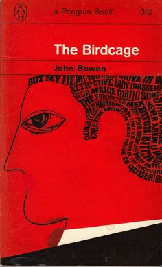 the birdcage by john bower book cover with words written in black on an orange background