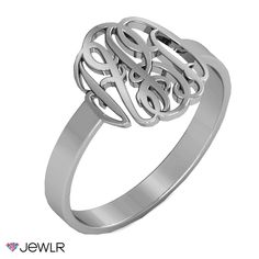 This ring is AMAZING! On trend, breathtakingly beautiful and couldn't be more unique! What could be better than a fashion forward piece of jewelry designed just for you? Feature your loved one's initials to make it the perfect gift. Your mother, girlfriend, wife, daughter, sister or best friend is sure to love this ring because it shows how much thought you put into their gift by customizing it with their initials. Whether it is her birthday, graduation, your anniversary, Christmas or any other Name Ring, Name Rings, Mens Engagement, Silver Prices, Personalized Monogram, Gold Price, Be Better, Classic Ring, Personalized Jewelry