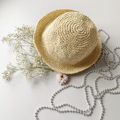 Raffia crochet panama for women A  medium large brimmed crochet straw hat for keeping you sun safe and stylish. - Natural color straw - 100% handcraft - Natural material raffia - Lightweight and easy to flat pack to travel size 22 inch  56cm you can complete your ideal outfit with this white and pink polymer clay dangle earrings https://www.etsy.com/listing/853008210/white-and-pink-polymer-clay-dangle?ref=shop_home_active_25 Curved Brim Crochet Cotton Hat For Vacation, Wide Brim Cotton Yarn Crochet Hat For Vacation, Adjustable Cotton Yarn Crochet Hat For Vacation, Curved Brim Crochet Hat In Cotton Yarn For Vacation, Summer Crochet Hat In Cream, Cream Summer Crochet Hat, Vacation Crochet Hat With Short Brim, Adjustable Cotton Hat For Vacation, Adjustable Cotton Yarn Hat For Vacation