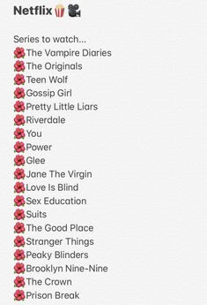 the netflix series list is shown in this screenshot from an iphone screen graber