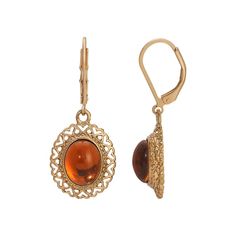 Feel feminine in these beautiful vintage-inspired drop earrings from 1928, featuring filigree trim and an oval glass colored stone. Click on this JEWELRY & WATCHES GUIDE to learn about fit, styles, materials and more! Feel feminine in these beautiful vintage-inspired drop earrings from 1928, featuring filigree trim and an oval glass colored stone. Click on this JEWELRY & WATCHES GUIDE to learn about fit, styles, materials and more! FEATURES Length: 1.35 in. Backings: leverback Metal: alloy Finis Victorian Filigree Oval Earrings, Victorian Oval Filigree Earrings, Vintage Formal Jewelry With French Hook, Nickel-free Elegant Vintage Jewelry, Victorian Jewelry With Oval Matching Earrings, Vintage Amber Drop Earrings, Oval Jewelry With French Hook For Gifts, Vintage Amber Nickel-free Earrings, Victorian Oval Filigree Jewelry