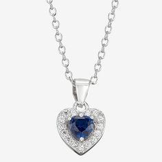 Included: 1 Necklace Chain(s)Features: Quick ShipJewelry Closure: Spring Ring ClaspLink Construction: SolidSetting: ProngShape: HeartStone Cut: HeartStone Millimeter Measurement: 4 Mm LengthMetal Color: WhiteChain Length: 15 InchChain Width: 1 MillimetersPendant Length: 13mmPendant Width: 7.8mmChain Construction: LinkCare: Wipe CleanStone Type: 18 Cubic ZirconiaMetal: Sterling SilverNecklace Type: Pendant NecklacesCountry of Origin: Imported Sapphire Heart Pendant With Heart Charm, Blue Heart-cut Necklaces With Heart Charm, Blue Heart Cut Necklaces With Heart Charm, Blue Heart Pendant Necklace For Anniversary, Sapphire Heart Pendant Necklace With Heart Charm, Blue Heart Pendant Necklace With Birthstone, Blue Birthstone Heart Pendant Necklace, Blue Heart Necklace With Charm For Anniversary, Blue Heart Cut Necklace For Anniversary