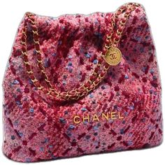 CHL 22 Handbag PiNike And Multicolor For Women Chanel 22, Chanel Store, Fashion Chanel, Chanel Chanel, Chanel Official, Chanel Official Website, Hobo Bags, Chanel Paris, Tweed Fabric