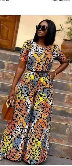 Looking good is good business. This two piece set is the comfort you need. Please drop your phone number for shipping.Also to enable your dress fit perfectly please provide your bust,waist and length of dress measurements. Thank you! Simple Dress Styles, African Print Pants, African Fabric Dress, 2piece Outfits, African Print Dress Ankara, African Inspired Clothing, African Print Dress Designs, African Fashion Traditional, African Fashion Ankara