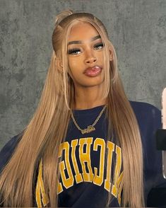 Honey Blonde Straight Wig Milk Tea Full Lace 13x4 13x6 - Etsy Ash Brown Blonde, Honey Blond, Frontal Wig Hairstyles, Wig Blonde, Human Hair Wigs Blonde, Remy Hair Wigs, Honey Blonde Hair, Brown To Blonde, Hair Quality