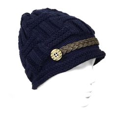 This knitted cap features a button strap across the front and can be slouched in the back. A comfy cap that can go over the ears, this hat will keep your head warm while looking stylish. The perfect winter accessory for skiing or outdoor play. Available in a variety of colors. Dimensions: 22 inch circumference, 8 inch height. Material: Acrylic. Adjustable One Size Hat For Cold Weather, Adjustable Hat For Cold Weather, Adjustable Soft Knit Hat For Cold Weather, Adjustable One-size Hat For Cold Weather, Adjustable Brimmed Beanie For Cold Weather, Cozy Adjustable Crochet Cap, Adjustable Beanie For Cold Weather, Adjustable Crochet Cap For Cold Weather, Adjustable Warm Crochet Hat