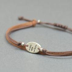 Enjoy Your Journey Leather Wrap Bracelet Trees Forest - Etsy Casual Personalized Brown Jewelry, Nickel-free Brown Leather Bracelet As Gift, Nickel-free Brown Leather Bracelet Gift, Adjustable Stamped Brown Bracelets, Personalized Brown Jewelry For Everyday Use, Hand Stamped Brown Jewelry As A Gift, Hand Stamped Brown Jewelry For Gifts, Hand Stamped Brown Jewelry Gift, Adjustable Stamped Brown Leather Bracelet