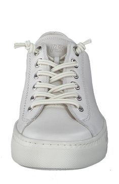 Elastic laces create easy on and off in this platform sneaker with a low-top silhouette. Pull-on style with elastic laces Removable insole Leather upper/textile and leather lining/synthetic sole Imported Modern Cream Sneakers With Laces, Leather Low-top Lace-up Shoes With Elastic Laces, White Low-top Platform Sneakers With Elastic Laces, Cream Lace-up Leather Platform Sneakers, Custom Leather Lace-up Sneakers With Elastic Laces, Leather Low-top Sneakers With Elastic Laces, Custom Leather Low-top Sneakers With Elastic Laces, Low-top Leather Sneakers With Elastic Laces, White Lace-up Platform Sneakers With Elastic Laces